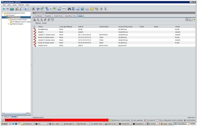 Using Identity Driven Manager Using the User Import Wizard Figure 3-77. Devices Added to User Tab View 12.