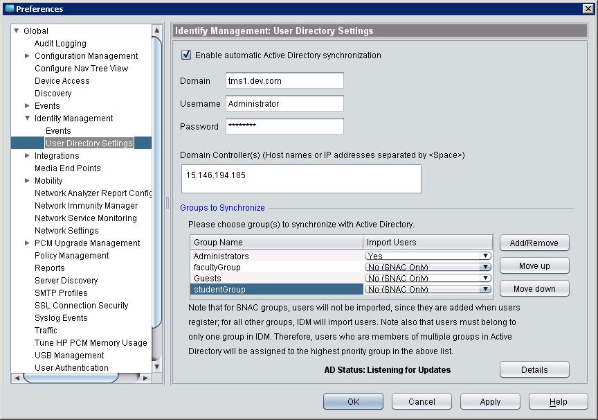 Getting Started Monitoring User Session Information Using Active Directory Synchronization The Active Directory Synchronization (AD Sync) feature provides the ability to receive change notifications