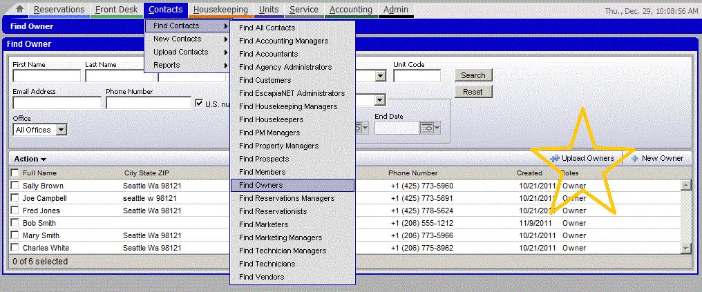 EscapiaVRS OWNER Contact Batch Upload Instructions Escapia VRS can import 2 types of contact records OWNER CONTACTS and OWNER CONTACTS.