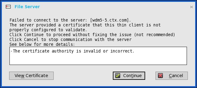 In the previous scenario, If WDM server is configured without HTTPS, and local WDM server address is
