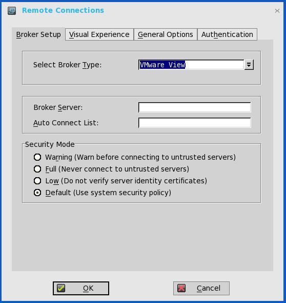 Configuring the Broker Setup To configure the Broker setup: 1 From the desktop menu, click System Setup, and then click Remote Connections. The Remote Connections dialog box is displayed.