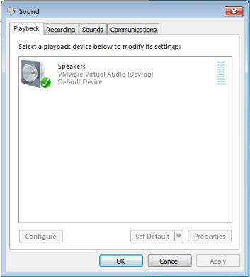 3 Verify the system audio recording using the VMware Virtual Microphone.