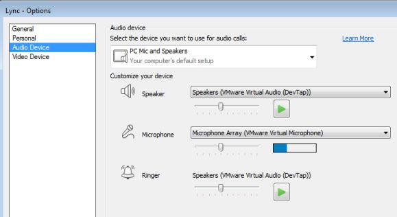 5 Verify the Video settings in VoIP application using the VMware Virtual Webcam. 6 Start the audio/video calls. Dependencies and Known Issues Dependency: RTME.