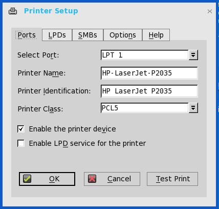 To configure the Citrix UPD usage on ThinOS: 1 Connect a printer to ThinOS client. 2 From the desktop menu, click System Setup, and then click Printer. The Printer Setup dialog box is displayed.
