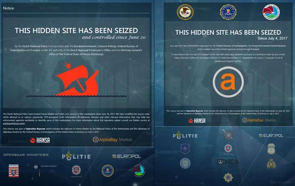 Operation Bayonet & GraveSac Take down the largest criminal Dark web markets AlphaBay (2014): 200, 000 users,