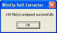 Click ŖOKŗ button on the ŖWelcome to ELO ŗ dialog box for WinZip Self-Extracting. c.