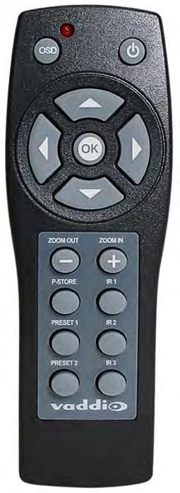 VADDIO IR SHOT COMMANDER REMOTE Spatially Efficient IR Remote Controller for ZoomSHOT 20 and WideSHOT Camera Systems The Vaddio IR SHOT Commander was designed to work with the Vaddio ZoomSHOT and