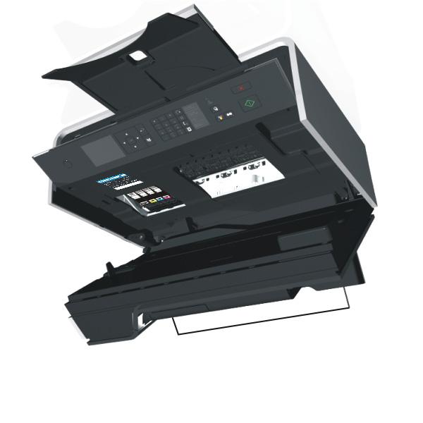 3 Note: The printhead moves to the cartridge installation position.