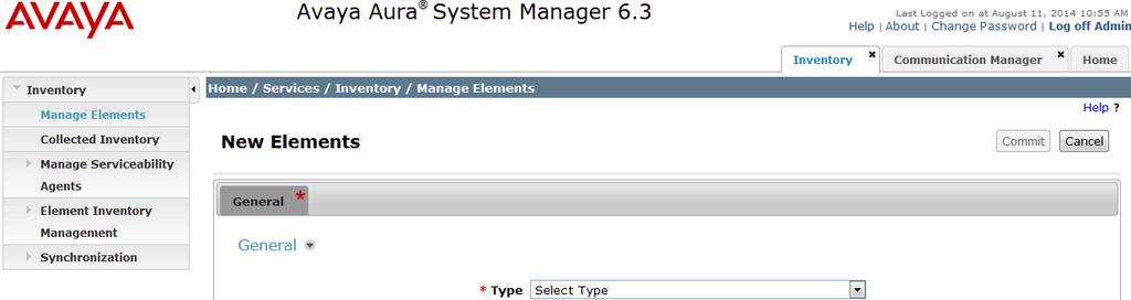 5.5. Define Communication Manager as a Managed Element Before adding SIP users, Communication Manager must be added to System Manager as a managed element.