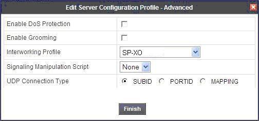 The completed Heartbeat tab for the SP-XO server profile will appear as shown below. Note the ASBCE outside interface IP in From URI and the XO network IP in To URI.