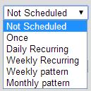 Scheduler Tab The [Scheduler] tab allows the user to schedule up to 100 events.