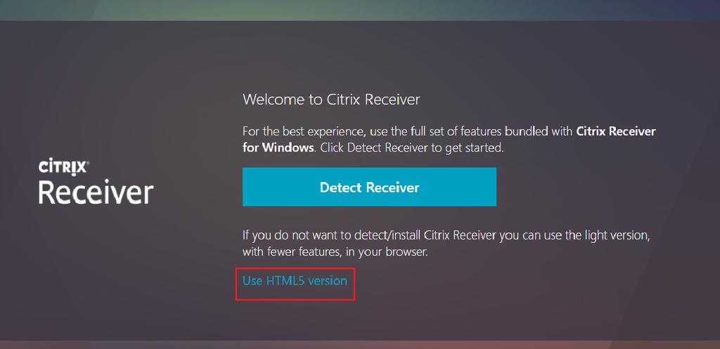 How to access applications umapps provides two options for accessing software, the HTML 5 Citrix Receiver and the Citrix Receiver.