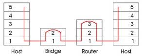 Bridges Vs. Routers A router changes the physical addresses in a packet.