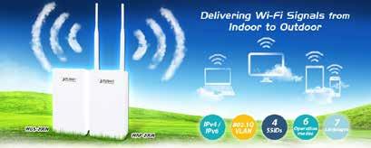 WAP-200 2.4GHz 300Mbps 802.11n Outdoor Wireless AP Industrial Compliant Wireless LA and LA Compliant with the IEEE 802.