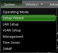 Wizard Guide Please click on System Setup Wizard Next