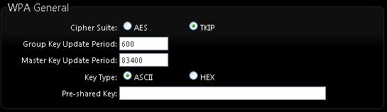 Key Index : Skey index is used to designate the WEP key during data transmission. 4 different WEP keys can be entered at the same time, but only one is chosen.
