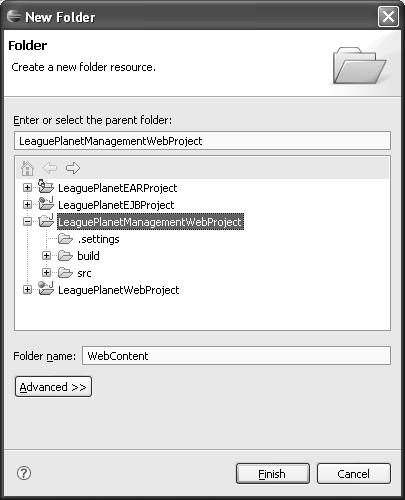 178 CHAPTER 6 Organizing Your Development Project Figure 6.42 WebContent Folder 7.