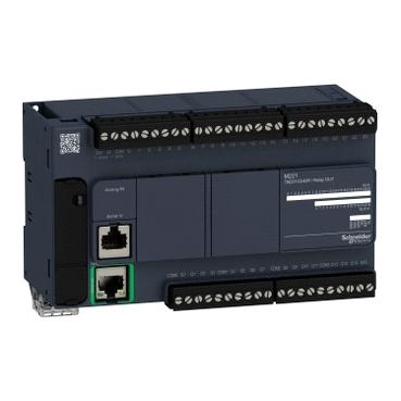 Product datasheet Characteristics TM221CE40R controller M221 40 IO relay Ethernet Main Range of product Product or component type [Us] rated supply voltage Discrete input number Analogue input number