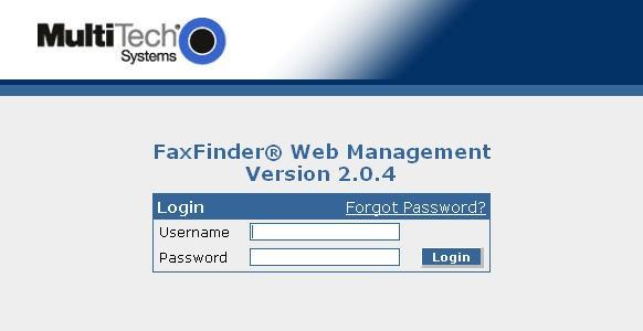 5. Configure MultiTech FaxFinder This section provides the procedures for configuring the MultiTech FaxFinder.