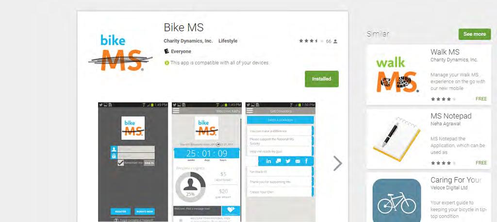 How to Fundraise with Mobile/Tablet Application Your Bike MS event fundraising can be done from the palm of your hand!