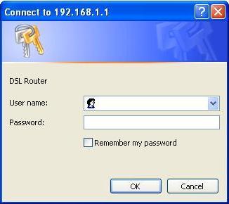 Step2 Step3 Step4 OV504R6 Quick Start Guide Enter http://192.168.1.1 (the default IP address of the DSL router) in the address bar. The login page appears. Enter the user name and the password.
