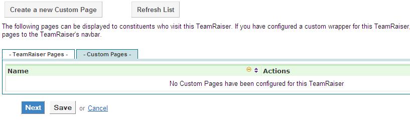 Custom Pages Create custom pages for your event such as an FAQ page 87 You can also create custom pages for your event by clicking on the Custom Pages tab and clicking the