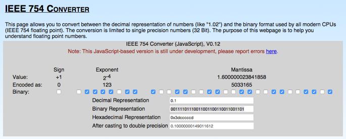 http://www.h-schmidt.net/floatconverter/ieee754.html Exercises Does this converter support NaN, and? Are there several different representations of +?