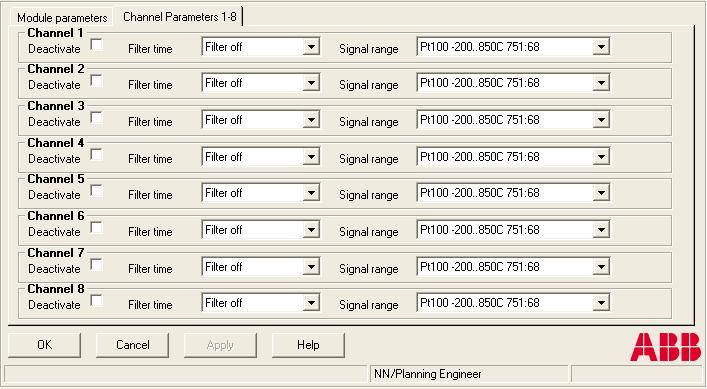 Section 3 Run-time Operation AI830 Channel parameters tab Figure 29.