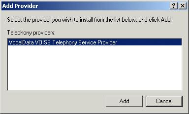 10. Click the Advanced tab to see the list of available telephone providers. 11.