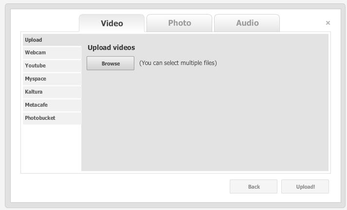 3. In the Media Uploader, click the browse button to