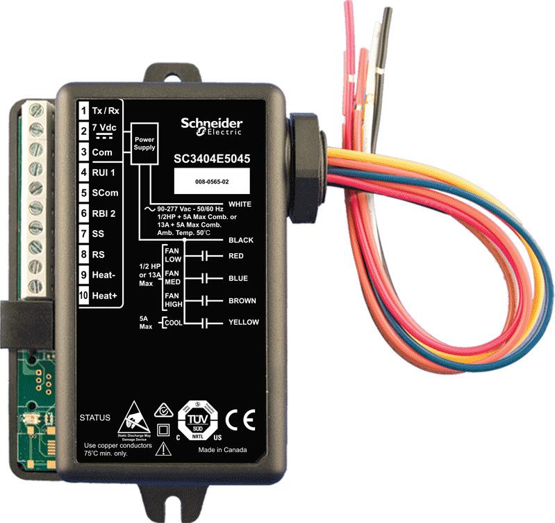 Compatible with SmartStruxure solution SmartStruxure Lite solution Room Controllers