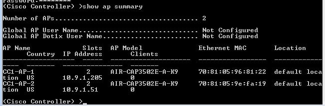 0 Enter the command show ap summary. Verify that your AP is not in the list.