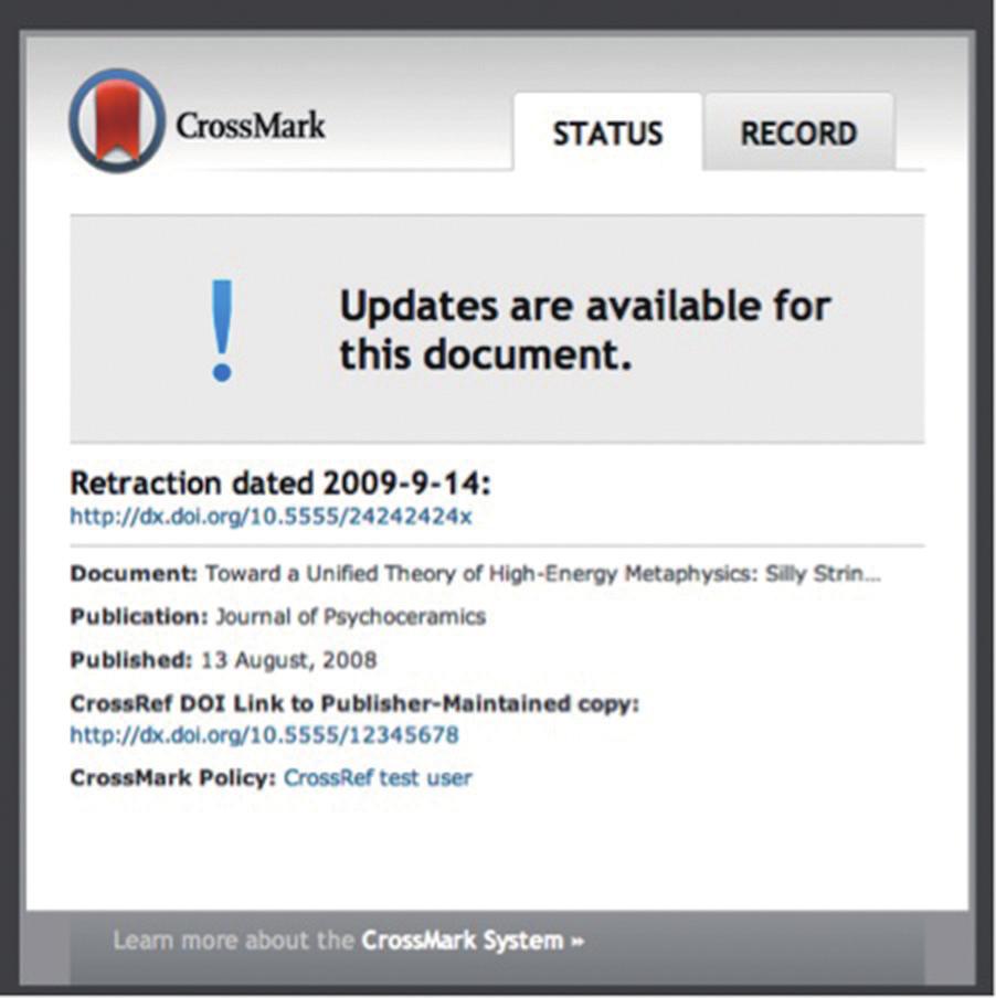 Since CrossMark was launched, CrossRef has seen over 200,000 CrossMark deposits from a wide range of publishers including Elsevier, the Royal Society, F1000 Research, the International Union of