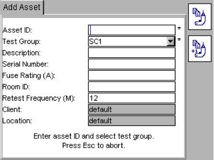 4.2 Saving a test result On completion of a test sequence, the message asset PASSED and the SAVE key will appear.