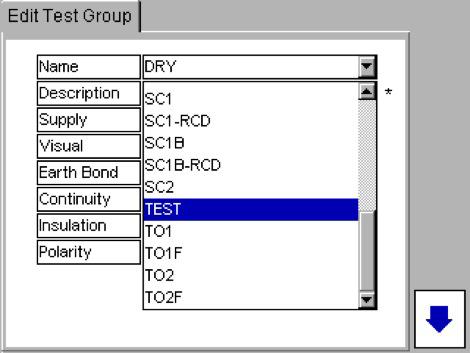 8.3 Editing a test group Each test group can be edited or deleted NOTE: When restoring a database the test groups will also be overwritten. Always backup your test records before restoring a database.