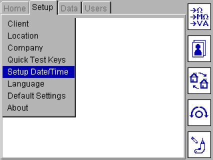 3) Navigate to the desired field to adjust the test time. 4) Press ESC to save and exit. 10.