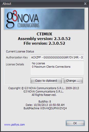 16 Getting Started with CTIMUX Licensing CTIMUX To license CTIMUX software 1. Right click on the CTIMUX icon in Windows icon tray. 2.