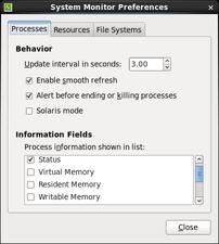 An Introduction to Processes Like the top command, the System Monitor displays a list of processes running on the local machine, refreshing the list every few seconds.
