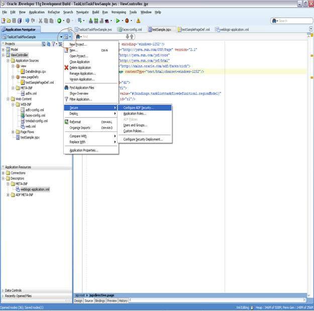 Appendix A Samples: Customizing ADF Applications with Process Workspace Task Flows Figure A-13 Navigating