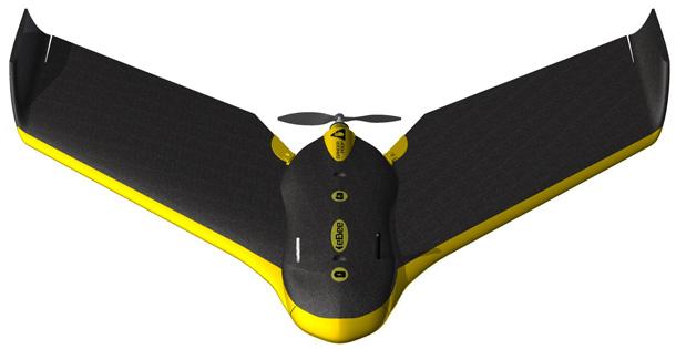 2 MATERIAL 2 Material 2.1 Hardware 2.1.1 Flying robot The flying robots used for this project are developed by SenseFly, a spin-off of EPFL 1.