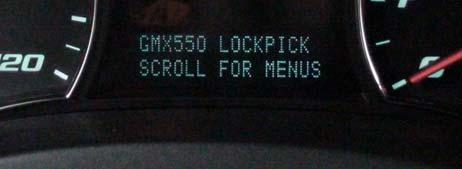 OPERATION To activate the GMX550 LOCKPICK, press the MUTE