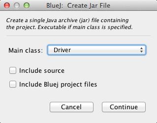 Driver constructor method. Such an application can be executed by the following jdk command java go 15.1.7 Java Application from BlueJ Java jar files are a kind of compressed double-clickable executable.