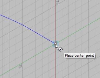 Select the plane. 7. Click Sketch > Circle > Center Circle Diameter. 8.