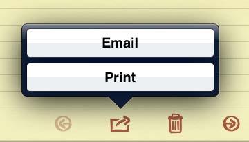 How do I send a job over AirPrint from an Apple ipad? Select something to print (such as an email or a photo) from an Apple ipad.