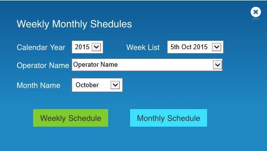 Allows you to print weekly and monthly reports for your operators.