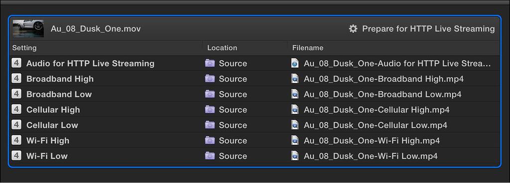 Add additional jobs to a batch If you want to, you can add additional source files to a batch. 1 Choose Add File from the Add pop-up menu under the batch area.