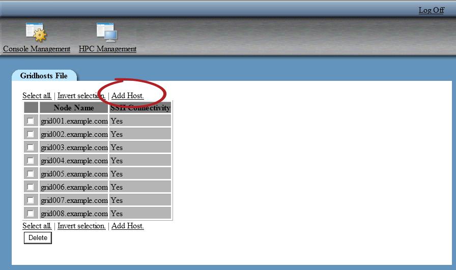2 Click Browse and then navigate to the file that contains the host name of the machines in the cluster. Click Upload.