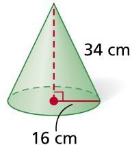 Example 2: Find the volume of each cone.
