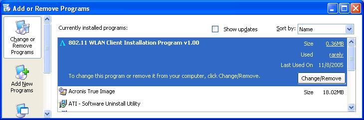 4 Uninstall the Drivers & Client Utility If the device installation is unsuccessful for any reason, the best way to solve the problem may be to completely uninstall the device and its utility and
