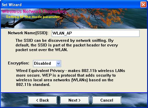 Wireless LAN Management GUI 2.